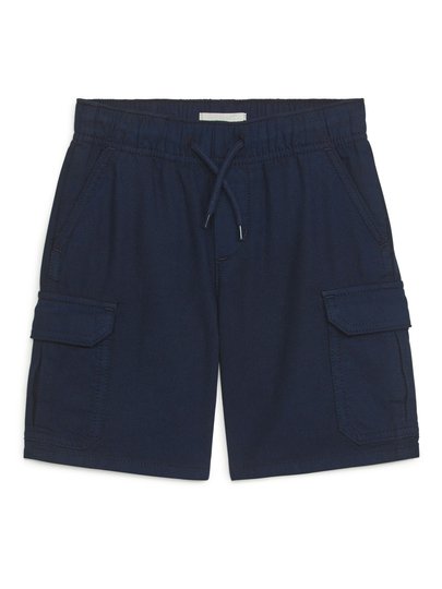 Twill Cargo Shorts - Blue