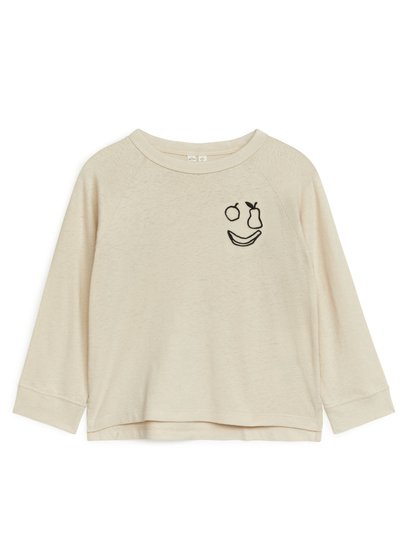 Linen Blend T-shirt - Beige