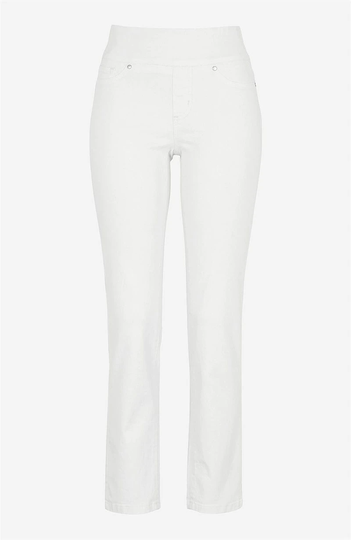 Stretchiga jeggings med bred resårmidja