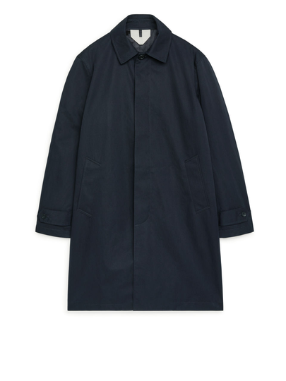 Mid Length Car Coat - Blue
