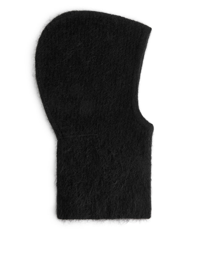 Fitted Mohair Hood - Black