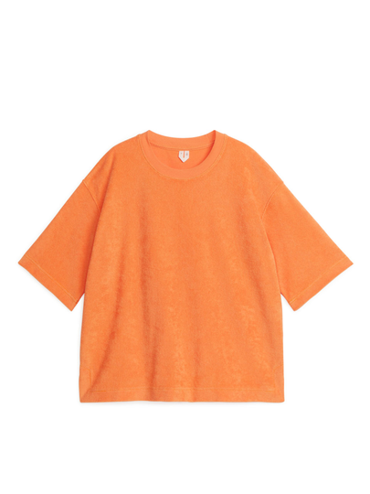 Cotton Towelling T-Shirt - Orange