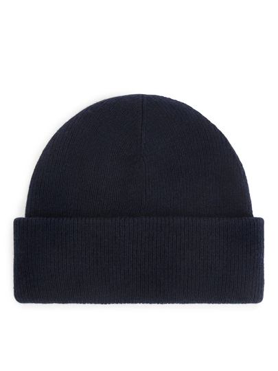 Chunky Wool Beanie - Blue
