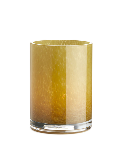 Glass Candle Holder 14.3 cm - Yellow