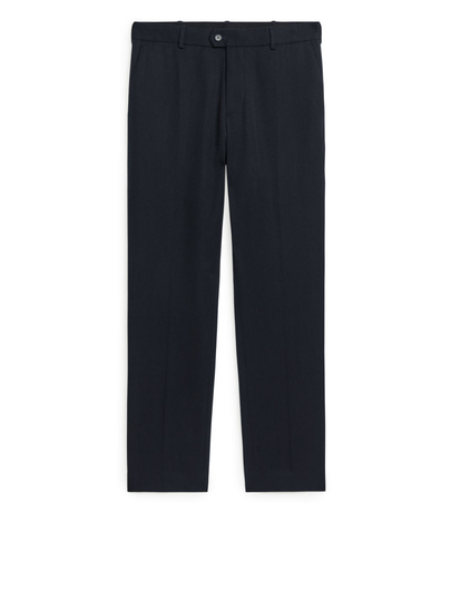 Tailored Straight-Fit Trousers - Blue
