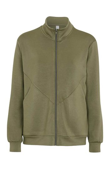 Soyaconcept Supermjuk sweatshirtjacka Banu Khakigrön