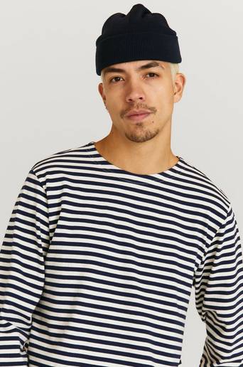 Nudie Jeans Långärmad T-Shirt Charles Breton Stripe Blå