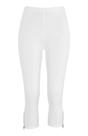 Cellbes Caprileggings med dragkedja Vit