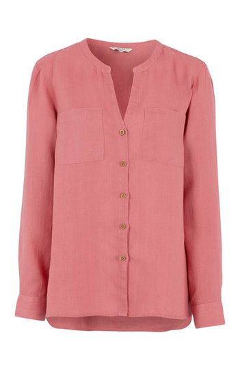 Cellbes Linneskjorta med träknappar Rosa