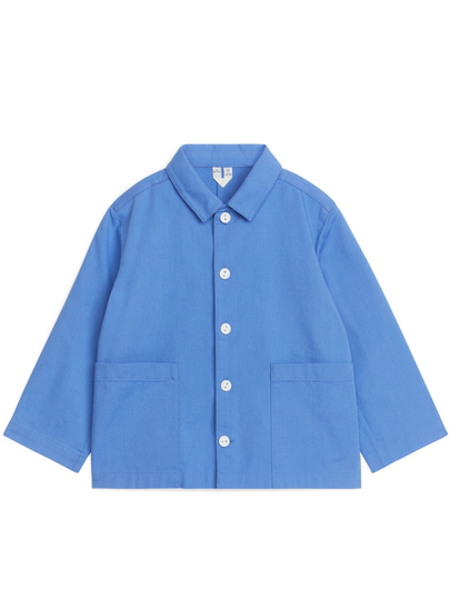 Cotton Twill Overshirt - Blue