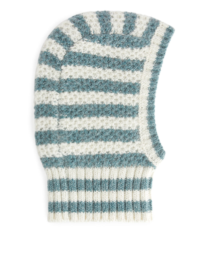Fitted Mohair Blend Hood - Turquoise