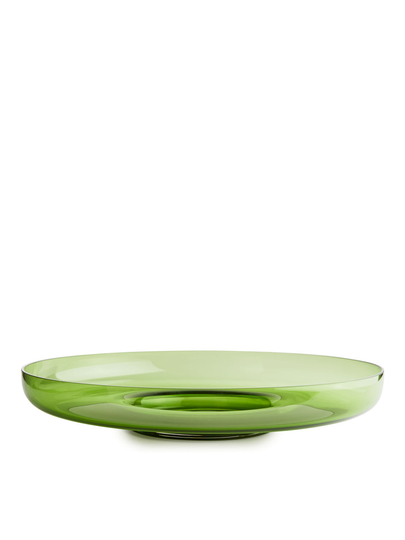 Glass Serving Plate 29 cm - Green