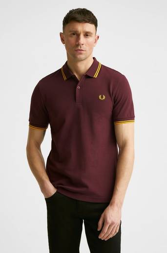 Fred Perry Piké Twin Tipped FP Shirt Röd