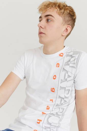 Napapijri T-Shirt K Sadyr Logo Vit