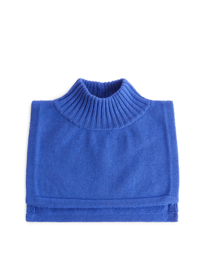 Ultra-Fine Merino Funnel Neck - Blue