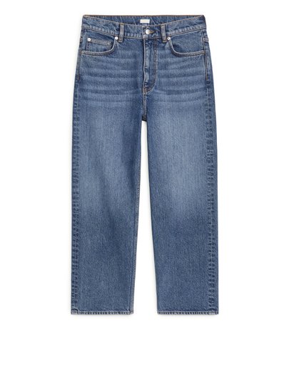 STRAIGHT CROPPED STRETCH Jeans - Blue