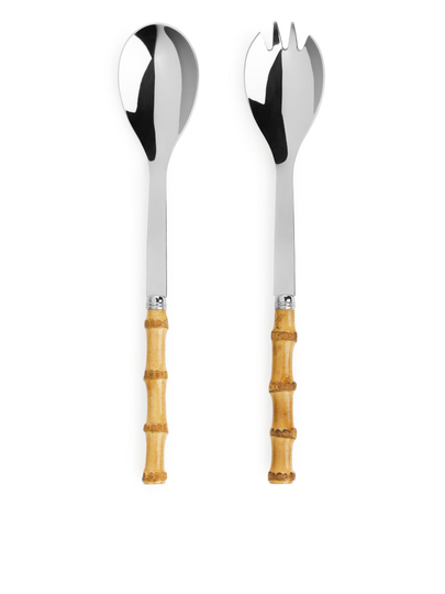 Sabre Paris Bamboo Serving Spoons - Beige