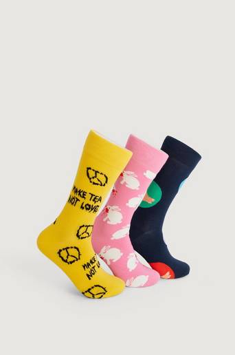 Happy Socks 3-Pack Strumpor Monty Python Gift Set Multi