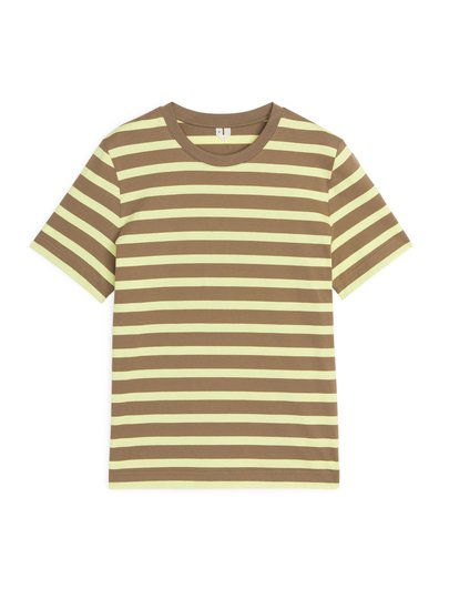 Crew-Neck Striped T-shirt - Yellow