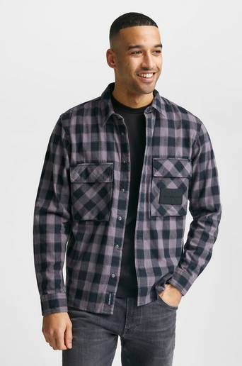 Calvin Klein Jeans Skjorta Buffalo Check Shirt Grå