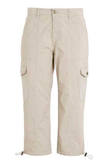 Cellbes Cargobyxa med dekorsömmar Ljusbeige