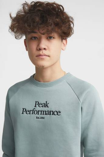 Peak Performance Sweatshirt Jr Original Crew Grön