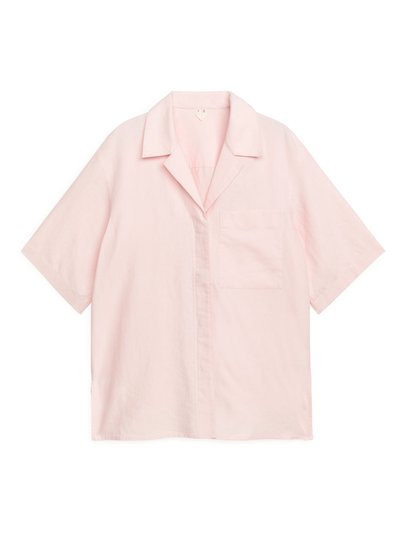 Linen Resort Shirt - Pink