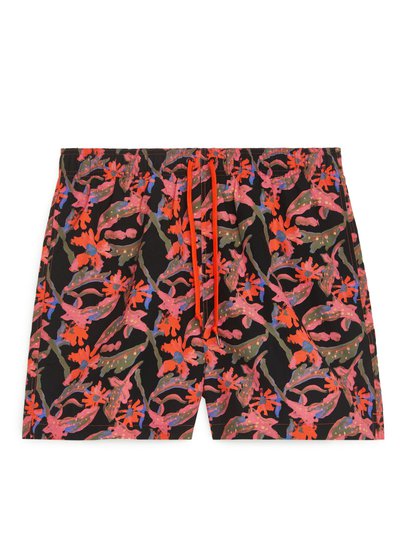 Printed Swim Shorts - Orange