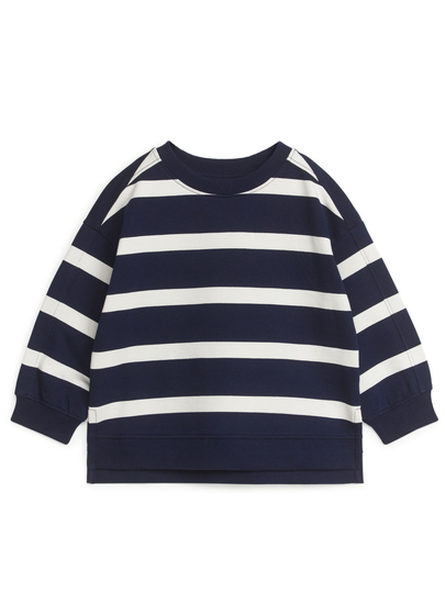 Oversized Cotton Sweatshirt - Blue