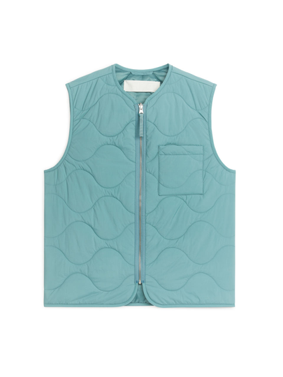 Quilted Liner Vest - Turquoise